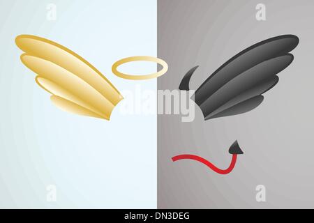 Two heart parts Stock Vector