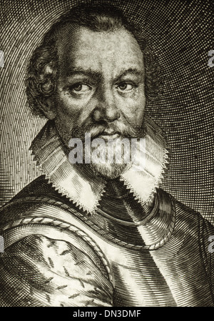 Sir Martin Frobisher (1535-1594). English seaman. Engraving. 19th century. Stock Photo