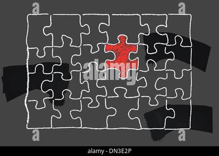 The Missing Piece Stock Vector