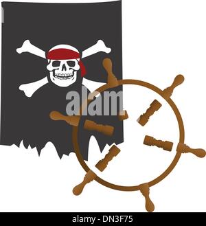 Pirate flag Stock Vector