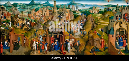 Die sieben freuden Mariens - The seven joys of Mary by  Hans Memling ( Memlinc ) 1430 – 1494 German Germany Stock Photo