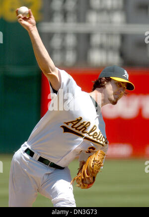 Jul 26, 2006; Oakland, CA, USA; The Oakland Athletics' DAN HAREN pitched a strong game against the Boston Red Sox. The A's defeated the Red Sox 5-1 at McAfee Coliseum in Oakland, California, on Wednesday, July 26, 2006. Mandatory Credit: Photo by Dan Honda/Contra Costa Times/ZUMA Press. (©) Copyright 2006 by Contra Costa Times Stock Photo