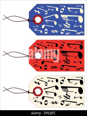 Music Notation Tags Stock Vector