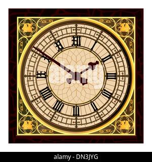 Big Ben at Clock Face Stock Vector