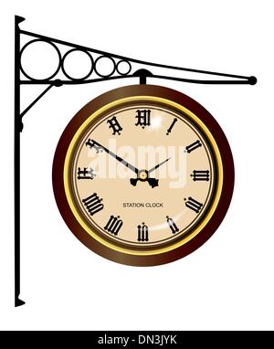 Station Clock Stock Vector