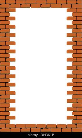 Hole in a Brick Wall Stock Vector