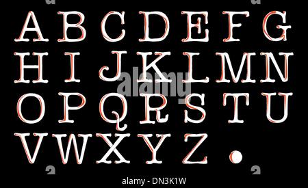 Alphabet letters vector black isolated on white background Stock Vector ...