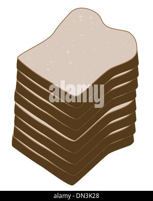 White Bread Stock Vector