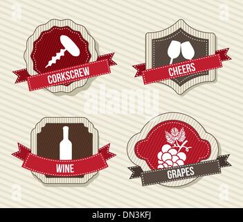 wine labels Stock Vector
