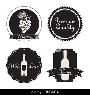 wine labels Stock Vector