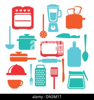 kitchen icons Stock Vector
