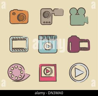 video icons Stock Vector