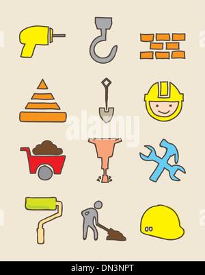 construction icon Stock Vector