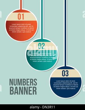 numbers labels Stock Vector