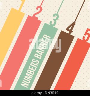numbers labels Stock Vector