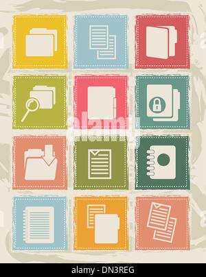 files icons Stock Vector
