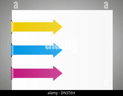 ribbon effect arrows Stock Vector