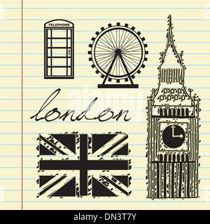 london elements Stock Vector