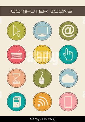 computer icons Stock Vector