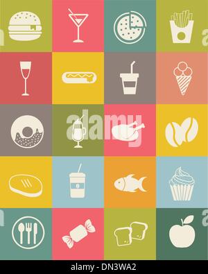 food icons Stock Vector
