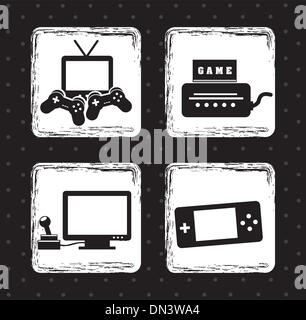 grunge electronic handheld game console simulador Stock Vector Image ...