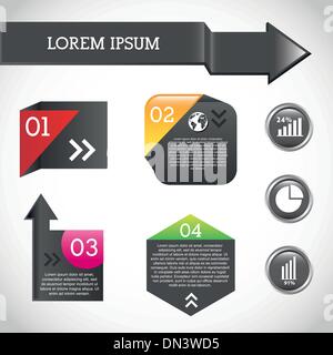numbers labels Stock Vector