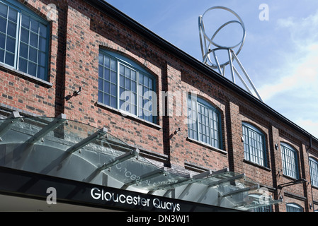 Gloucester Quays entrance to shopping centre UK Stock Photo