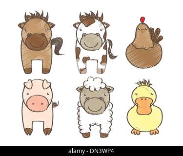 farm animals Stock Vector