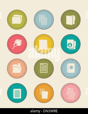 files icons Stock Vector