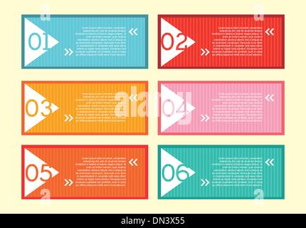 numbers labels Stock Vector