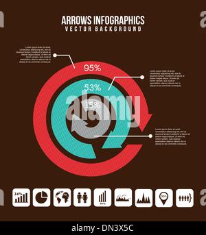arrows infographics Stock Vector
