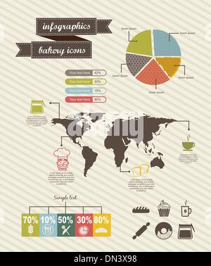 bakery icons Stock Vector