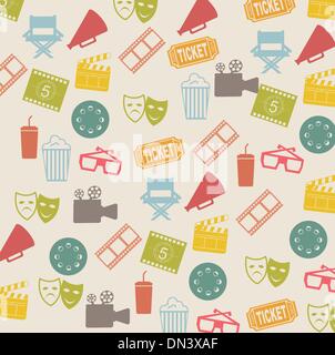 Cinema movie vintage icons set Stock Vector Image & Art - Alamy