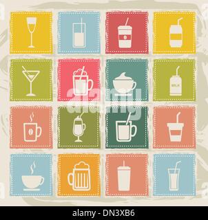 drinks icons Stock Vector