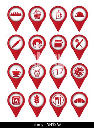 bakery icons Stock Vector