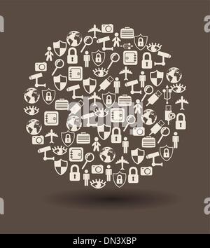 security icons Stock Vector