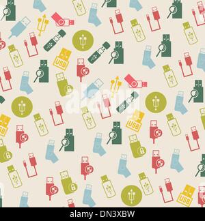 usb icons Stock Vector