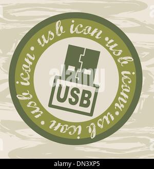 usb icons Stock Vector