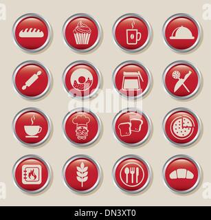 bakery icons Stock Vector
