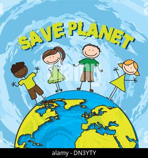 save planet Stock Vector