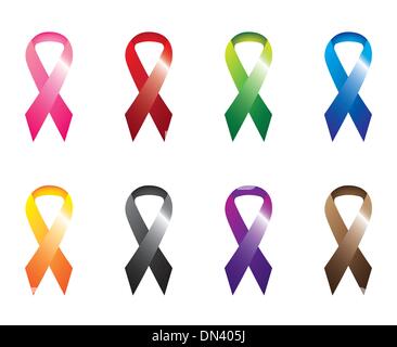 awareness ribbons Stock Vector