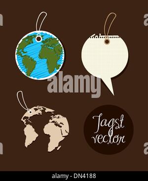 planet tags Stock Vector