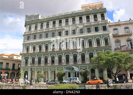 Hotel Saratoga, Paseo de Martí (aka Paseo del Prado), Old Havana (La Habana Vieja), Cuba, Caribbean Sea, Central America Stock Photo