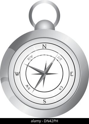 Silver Compass Icon vector silver compass Stock Vector Image & Art - Alamy