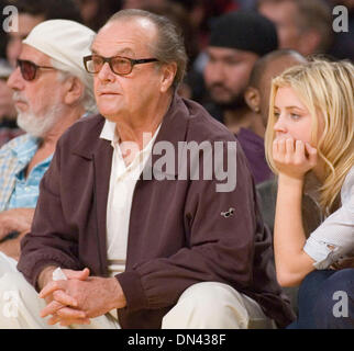 Nov 19, 2006; Los Angeles, CA, USA; Actor JACK NICHOLSON and daughter LORRAINE watch as the Los Angeles Lakers play against the Chicago Bulls at the Staples Center. The Los Angeles Lakers won the game 82-72. Mandatory Credit: Photo by Armando Arorizo/ZUMA Press. (?) Copyright 2006 by Armando Arorizo Stock Photo