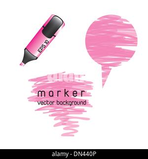 pink highlighter Stock Vector