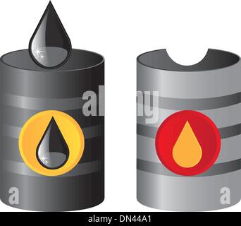 oil barrels Stock Vector