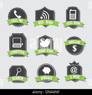 communication tags Stock Vector