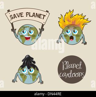 planet cartoon Stock Vector