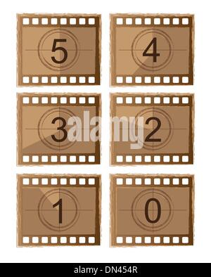 film countdown Stock Vector